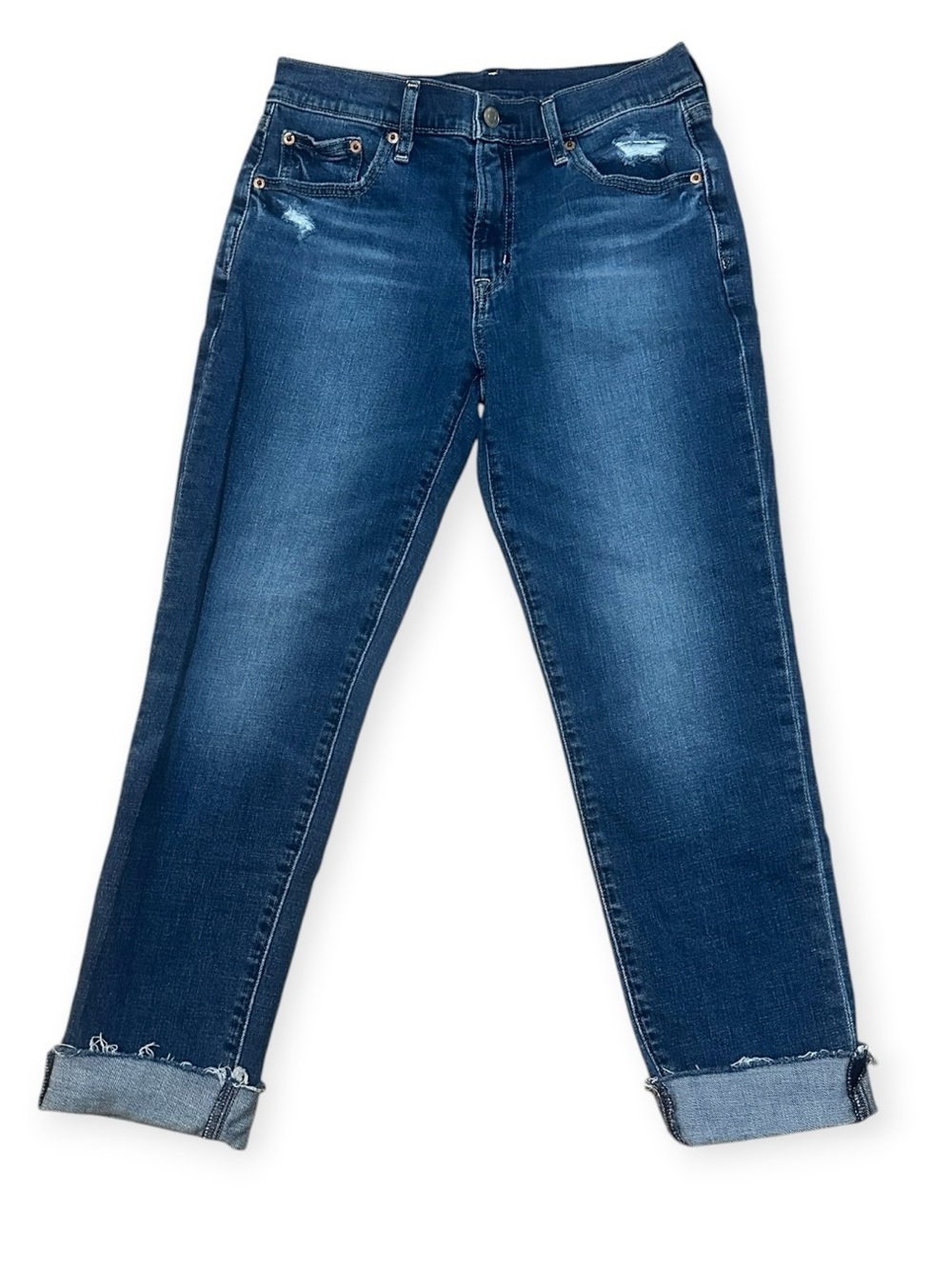 GAP Girlfriend Mid-Rise Distressed Jeans Size 26 (2R)